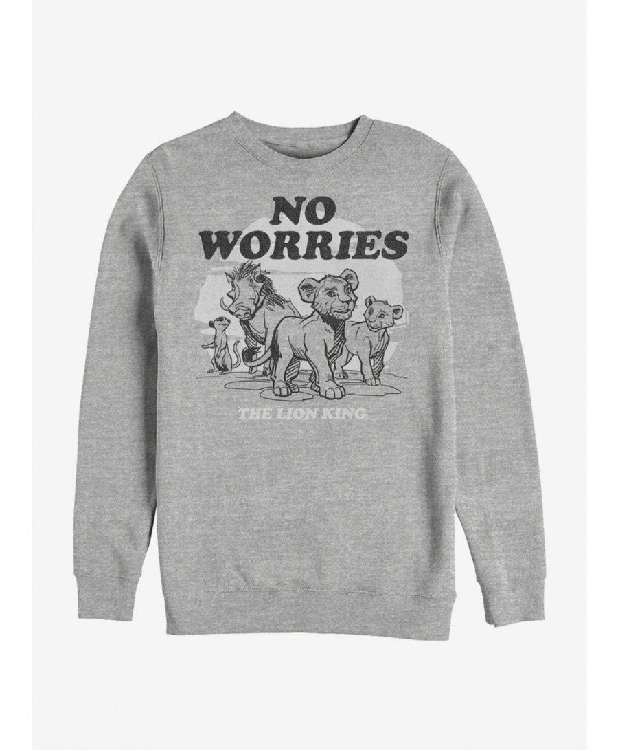 High Quality Disney The Lion King 2019 No Worries Back Sweatshirt $10.04 Sweatshirts