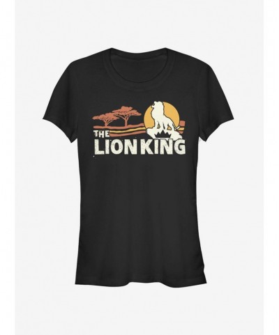 Exclusive Disney The Lion King 2019 Savannah Scene Back Girls T-Shirt $7.77 T-Shirts