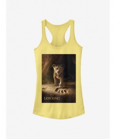 Discount Disney The Lion King 2019 Simba Poster Girls Tank $9.76 Tanks