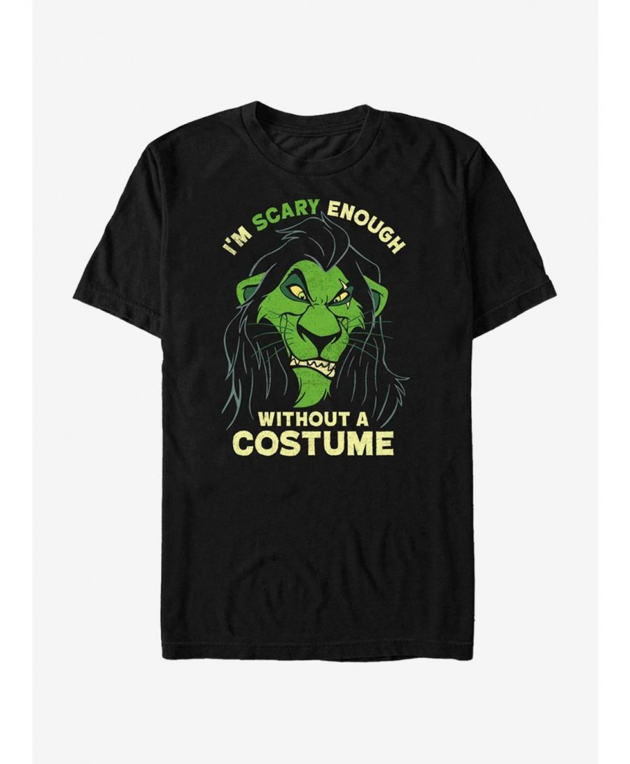 Sale Item Disney The Lion King Scary Enough Scar T-Shirt $8.41 T-Shirts