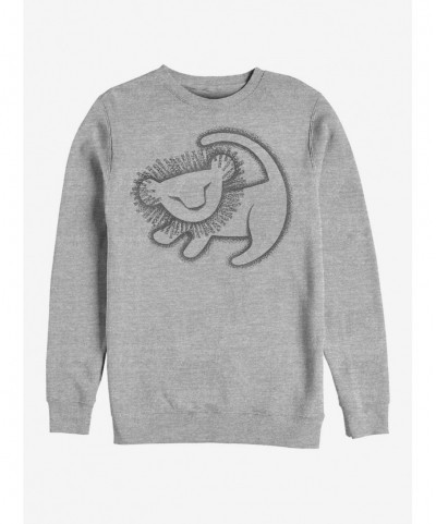 Limited Time Special Disney The Lion King Cave Painting Crew Sweatshirt $13.28 Sweatshirts