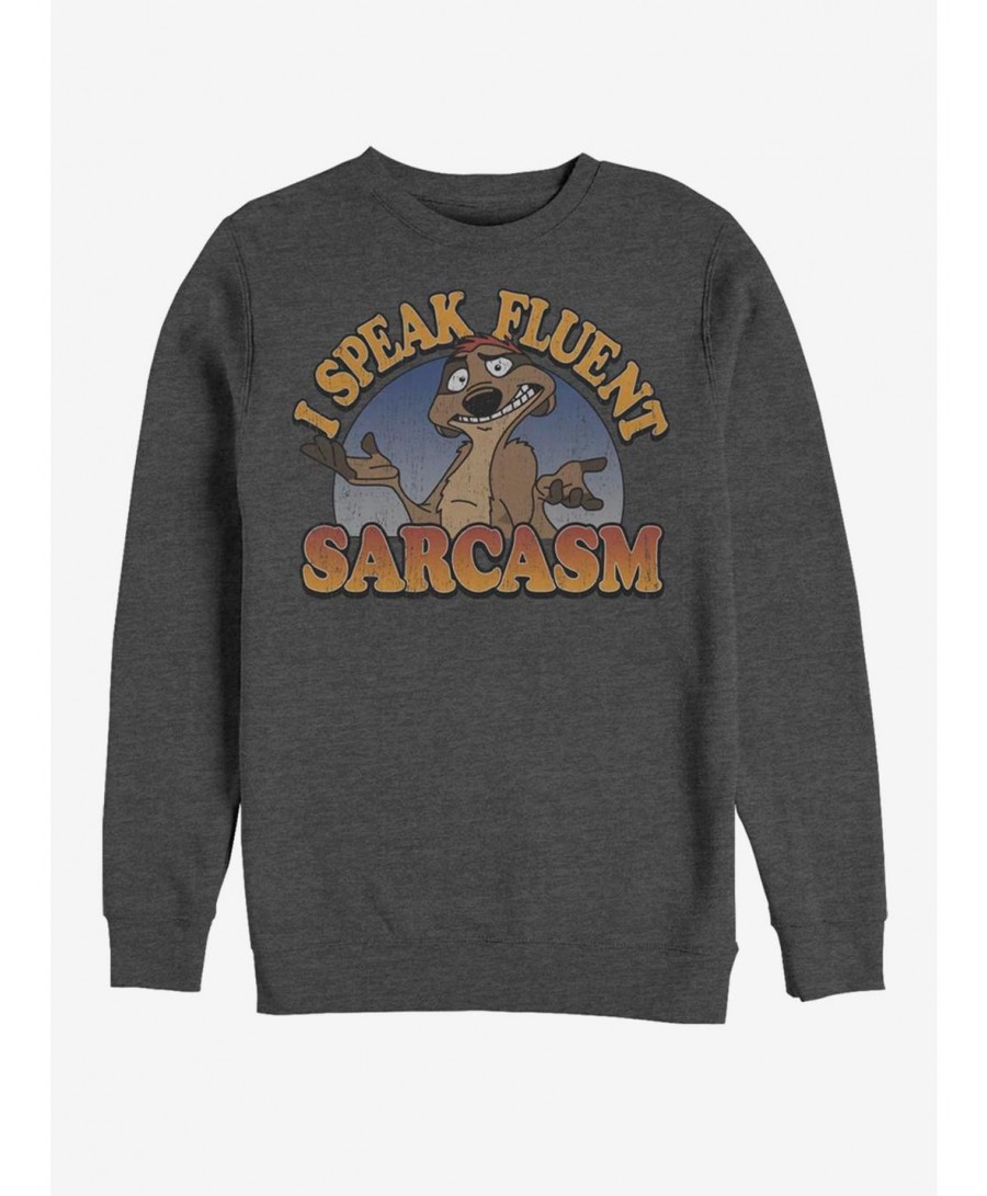 Best Deal Disney The Lion King Sarcasm Crew Sweatshirt $12.10 Sweatshirts