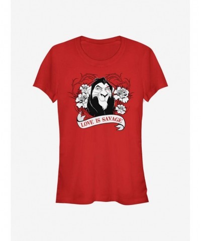 Special Disney The Lion King Love Is Savage Girls T-Shirt $7.77 T-Shirts