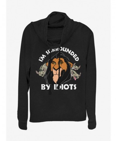 Huge Discount Disney The Lion King Surly Scar Cowl Neck Long-Sleeve Girls Top $17.24 Tops