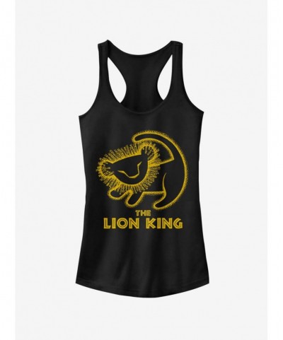 Discount Sale Disney The Lion King Stamp Girls Tank $9.76 Tanks