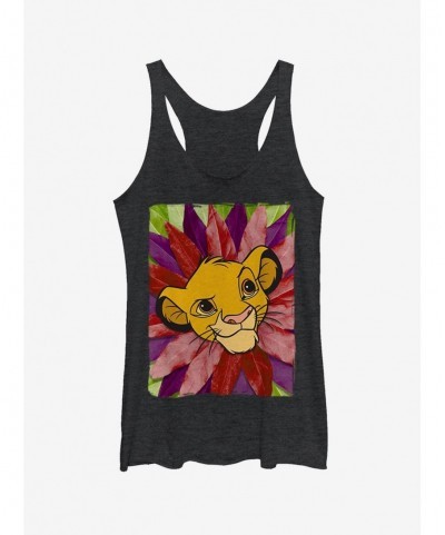 Cheap Sale Disney The Lion King Simba Leaf Mane Girls Tank Top $10.36 Tops