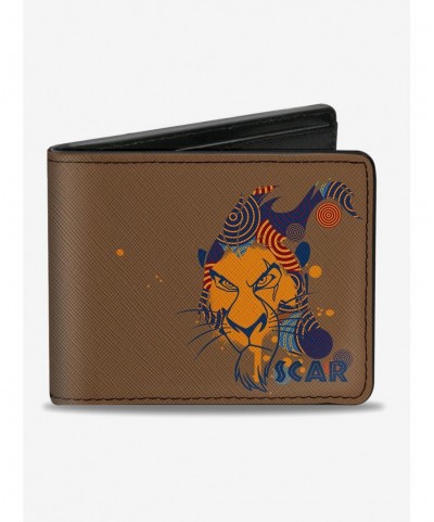 Best Deal Disney The Lion King Scar Face Sketch Bifold Wallet $8.15 Wallets