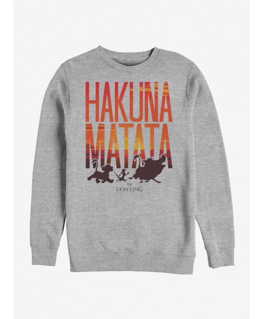 Big Sale Disney The Lion King Sunset Matata Sweatshirt $13.87 Sweatshirts