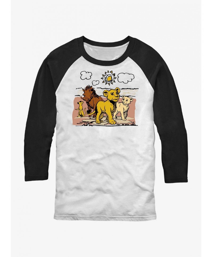 Hot Selling Disney The Lion King Live Action Hakuna Group Raglan T-Shirt $12.43 T-Shirts