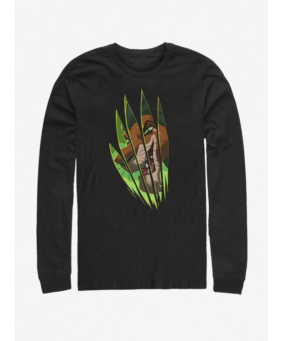 Sale Item Disney The Lion King Scar Slash Long-Sleeve T-Shirt $11.84 T-Shirts