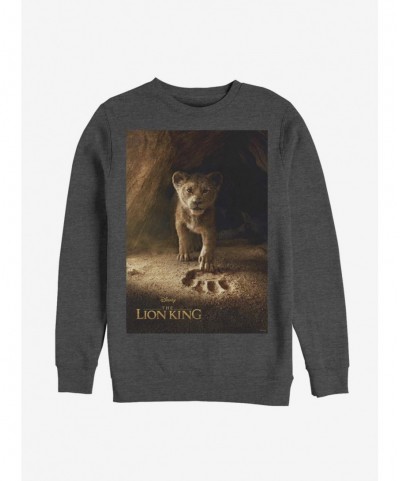 Flash Deal Disney The Lion King 2019 Simba Poster Sweatshirt $12.69 Sweatshirts