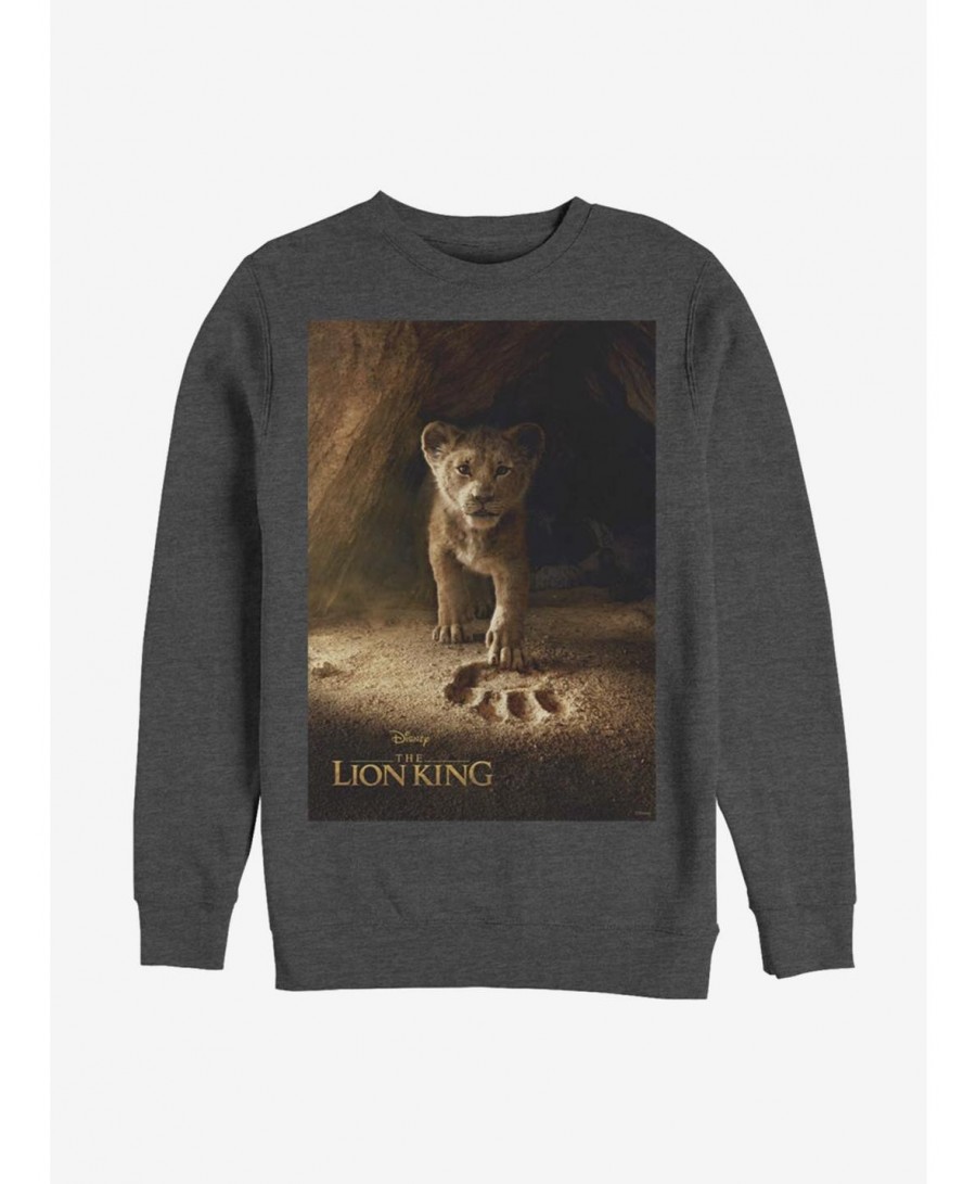 Flash Deal Disney The Lion King 2019 Simba Poster Sweatshirt $12.69 Sweatshirts