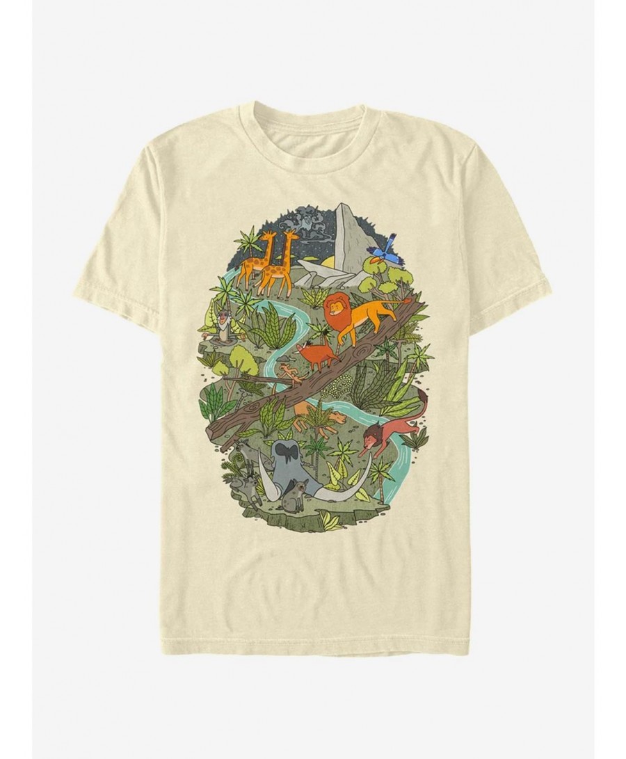 Unique Disney The Lion King Lion Field T-Shirt $8.03 T-Shirts