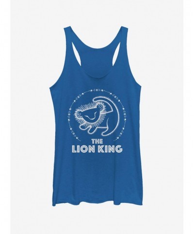 Premium Disney Lion King Simba Painting Circle Girls Tank Top $7.87 Tops