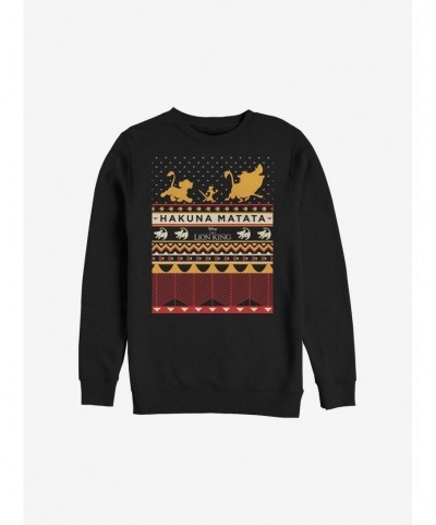 Exclusive Disney The Lion King Hakuna My Knits Ugly Christmas Sweater Sweatshirt $10.04 Sweatshirts