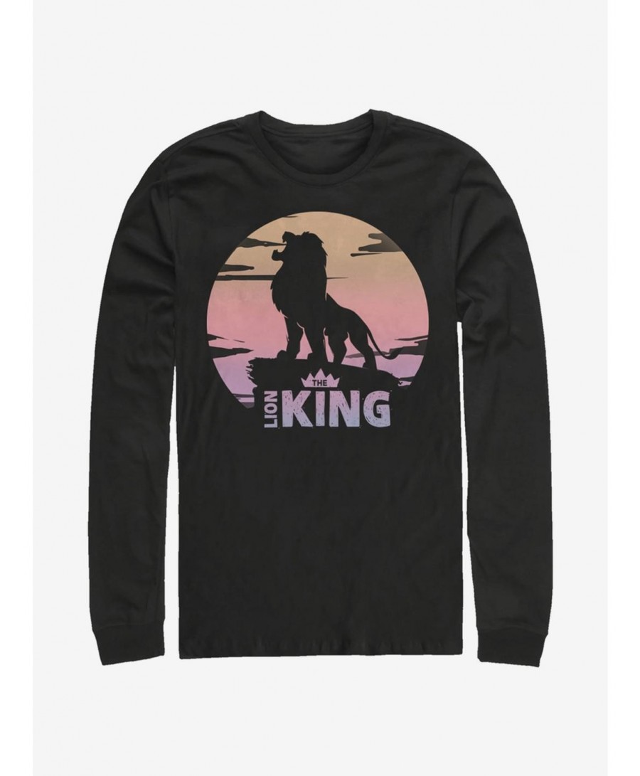 High Quality Disney The Lion King 2019 Sunset Logo Long-Sleeve T-Shirt $10.79 T-Shirts