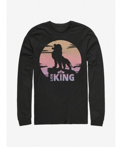 High Quality Disney The Lion King 2019 Sunset Logo Long-Sleeve T-Shirt $10.79 T-Shirts