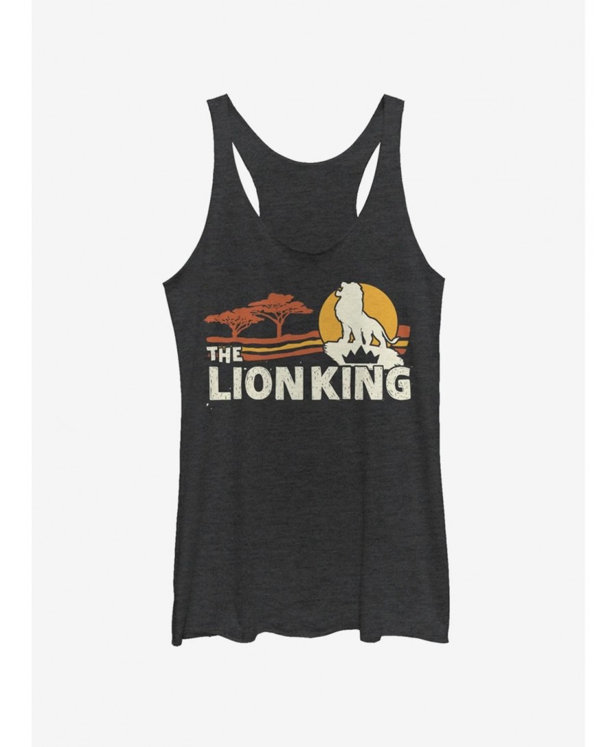 Fashion Disney The Lion King 2019 Savannah Scene Back Girls Tank $8.70 Tanks