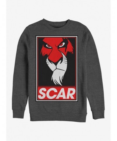 Unique Disney The Lion King Scar Poster Crew Sweatshirt $9.15 Sweatshirts